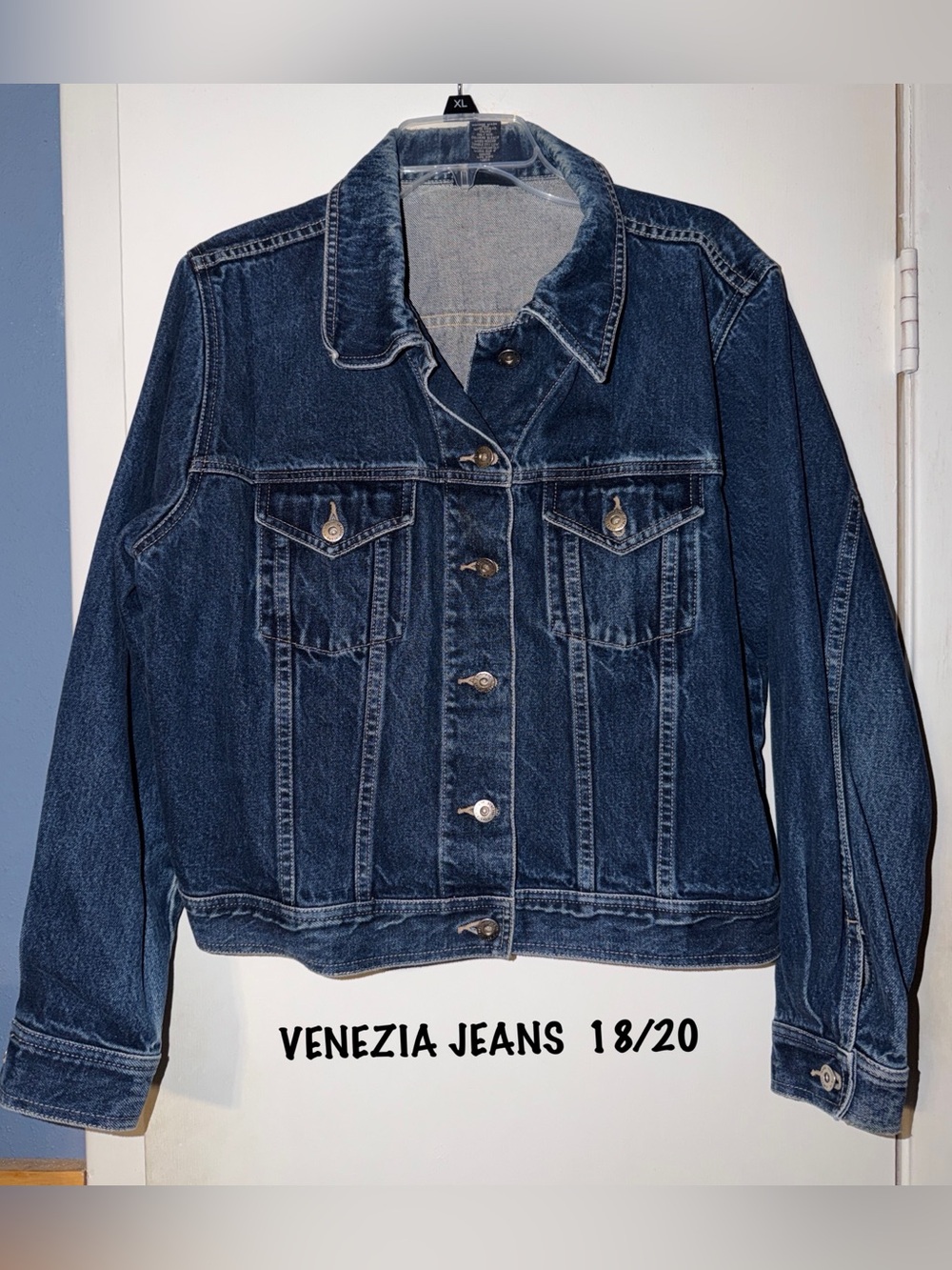 Classic Dark Blue Denim Jacket - Women's Jean Coat